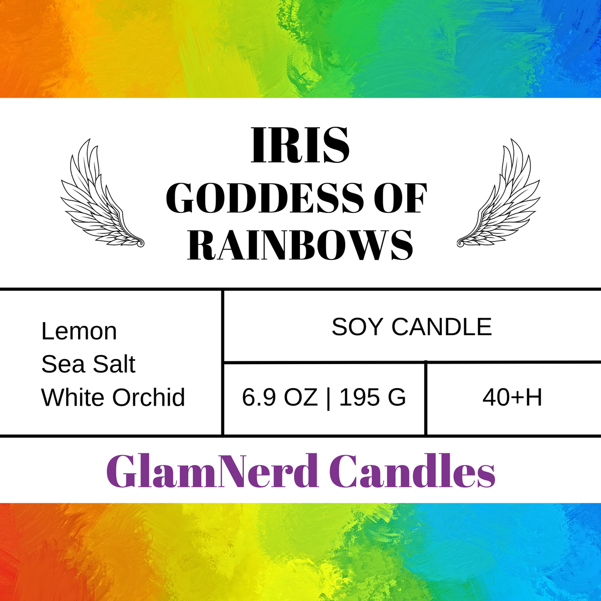 Iris Goddess of Rainbows Candle