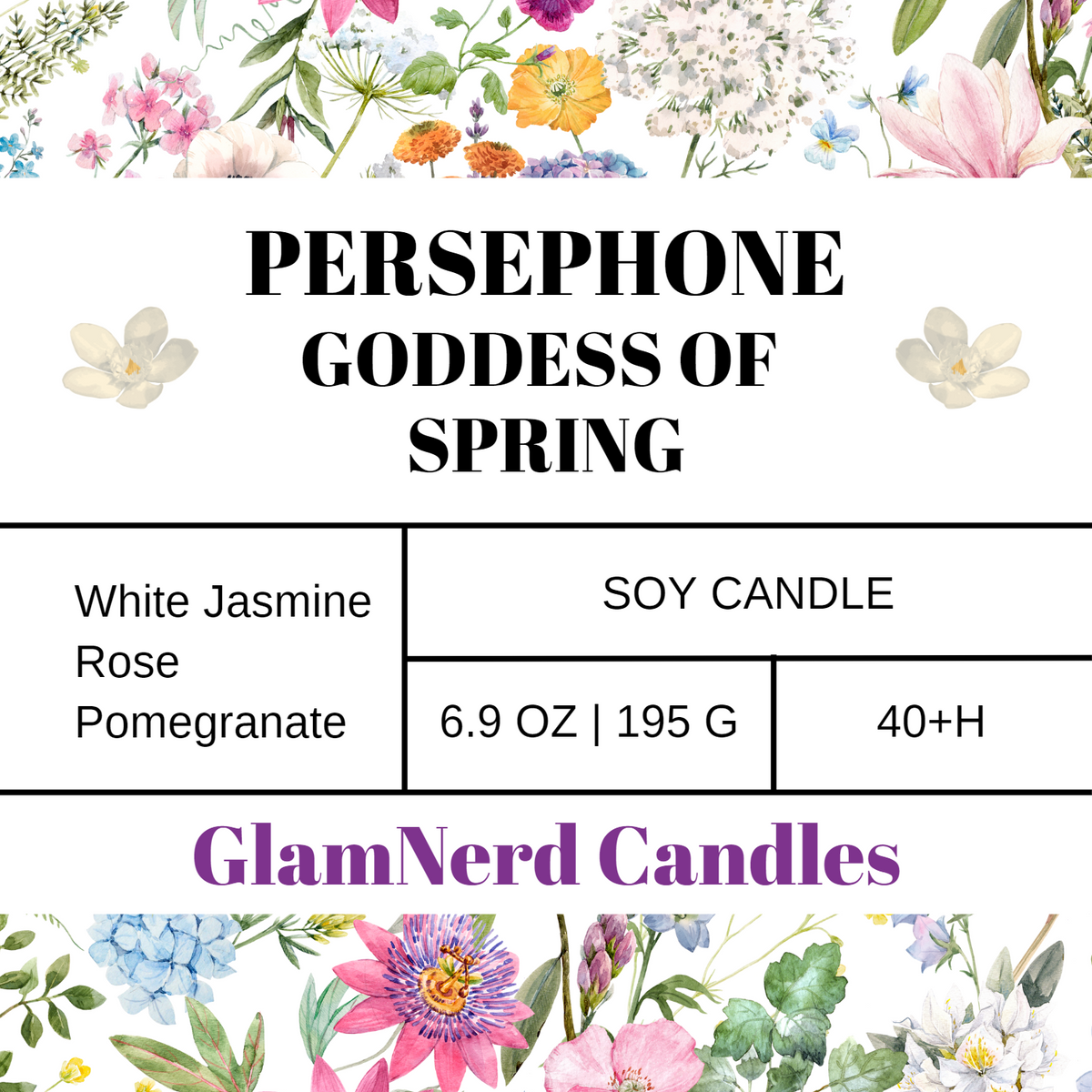 Persephone - Goddess of Spring Candle